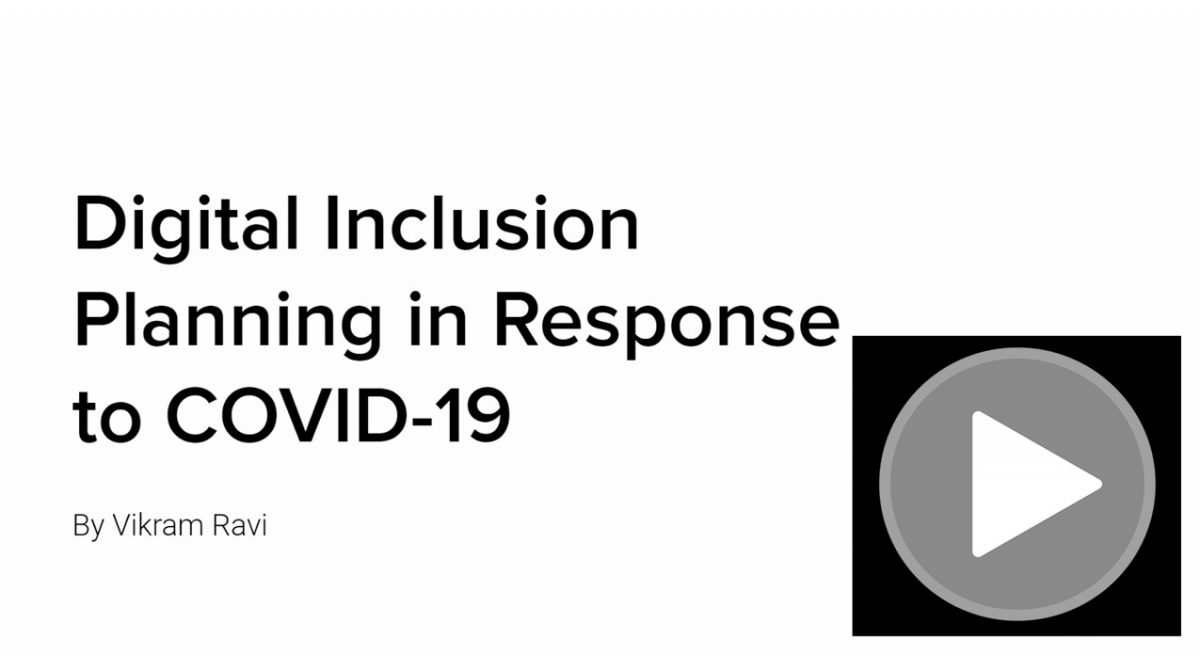 Digital Inclusion Planning in Response to COVID-19 Webinar