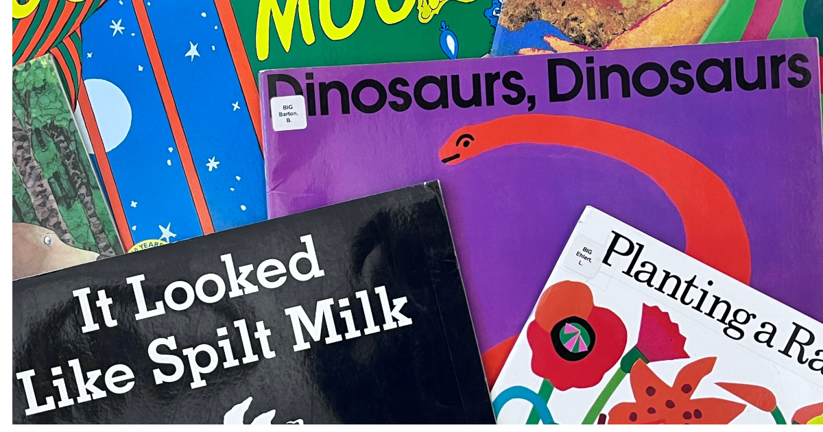 Colorful image of big picture book covers